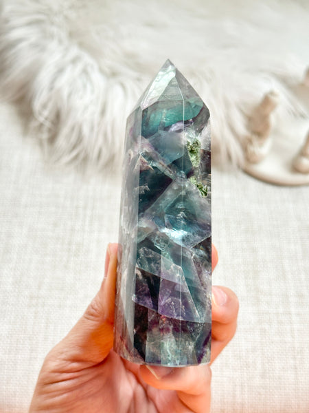 Rainbow Fluorite Tower #3