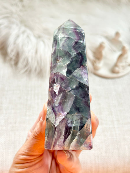 Rainbow Fluorite Tower #8