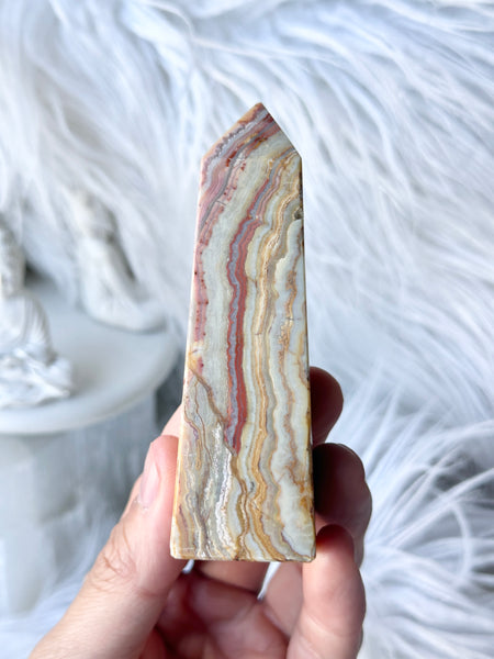 Indonesian Crazy Lace Agate Obelisk #6