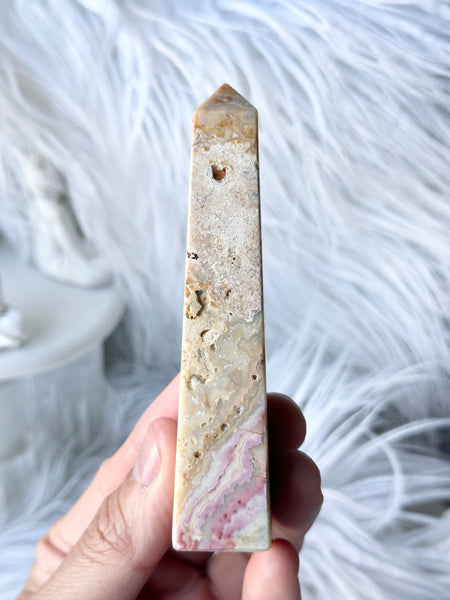 Indonesian Crazy Lace Agate Obelisk #7