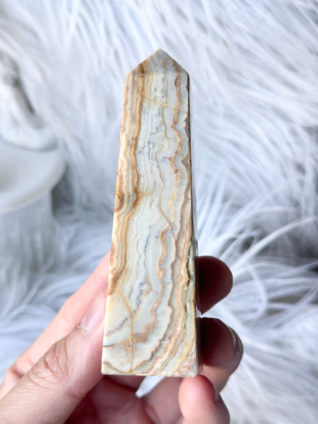 Indonesian Crazy Lace Agate Obelisk #5