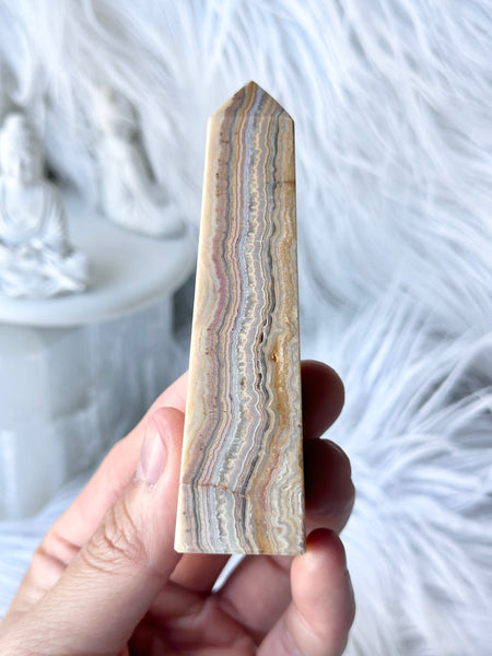 Indonesian Crazy Lace Agate Obelisk #8