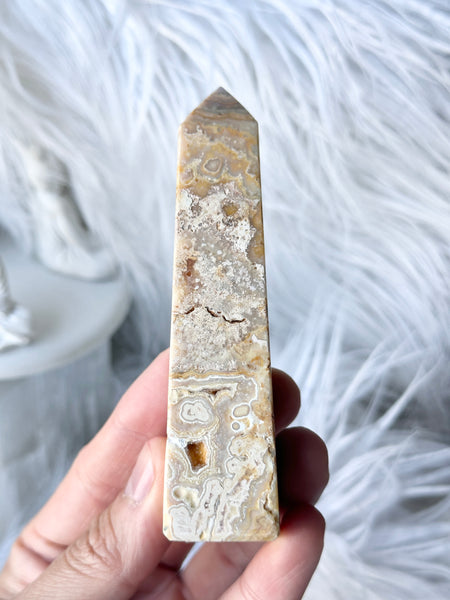 Indonesian Crazy Lace Agate Obelisk #3