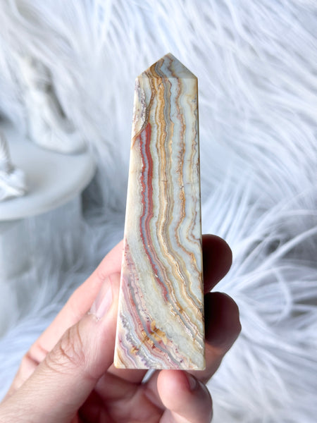 Indonesian Crazy Lace Agate Obelisk #5