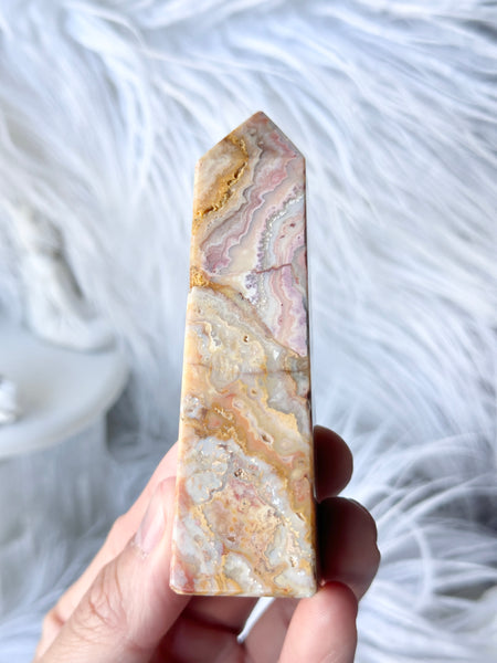 Indonesian Crazy Lace Agate Obelisk #6