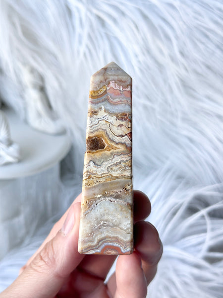 Indonesian Crazy Lace Agate Obelisk #9