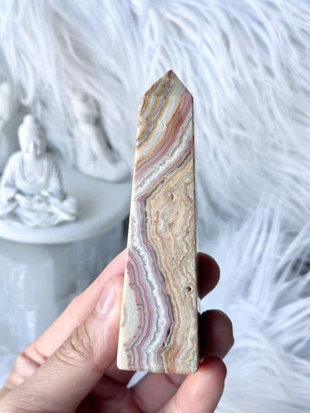 Indonesian Crazy Lace Agate Obelisk #2