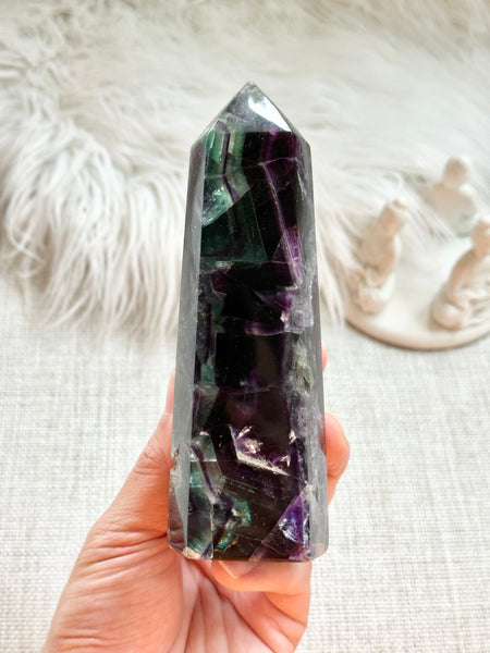 Rainbow Fluorite Tower #1