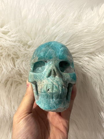 Smokey Amazonite Skull