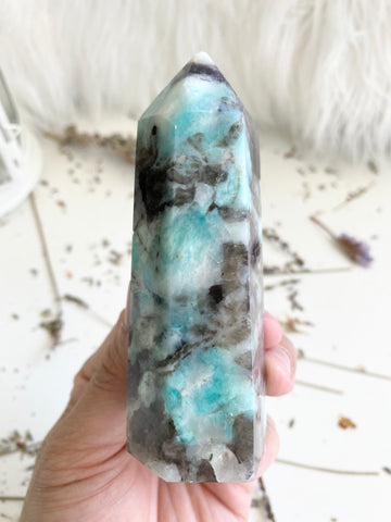 Smoky Amazonite Mica Point #10