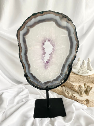 Druzy Amethyst Agate Slab #1