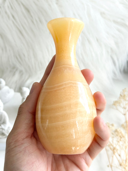 Orange Calcite Vase #1