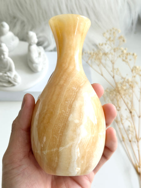 Orange Calcite Vase #3