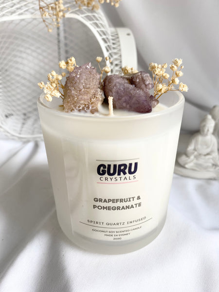 Pomegranate & Grapefruit - Spirit Quartz Infused Candle