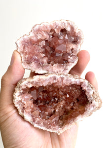 Pink Amethyst Geode PAIR Cluster XLarge #19