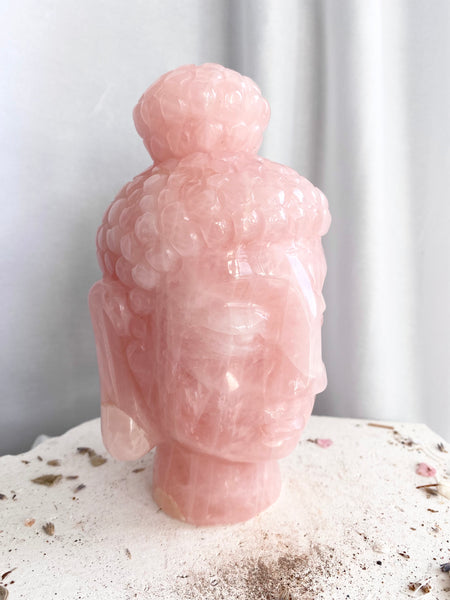 Rose Quartz Buddha Head #9