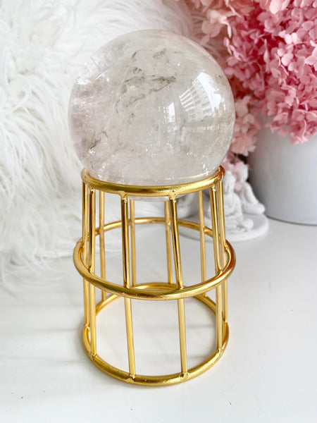 Gold Metal Sphere Stand