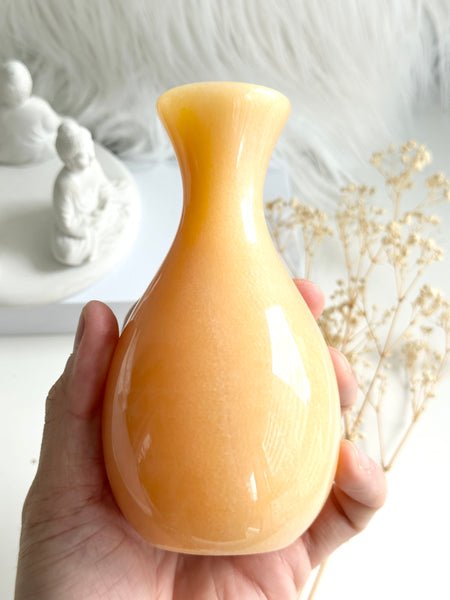 Orange Calcite Vase #8