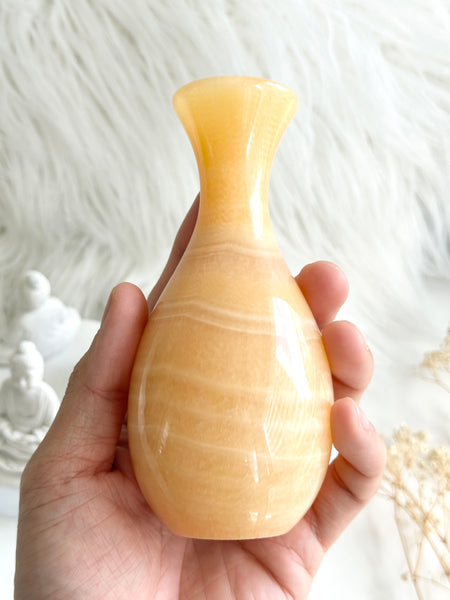 Orange Calcite Vase #1