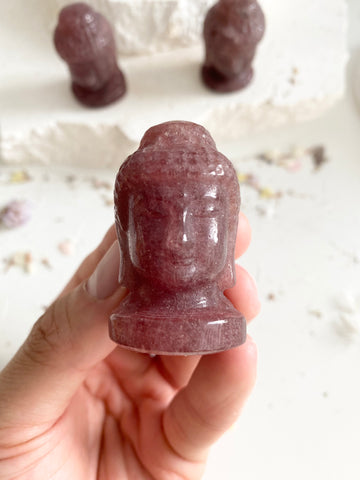 Strawberry Quartz Mini Buddha