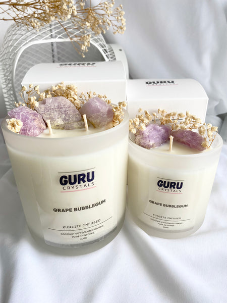 Grape Bubblegum - Kunzite Infused Candle