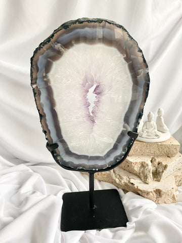 Druzy Amethyst Agate Slab #3