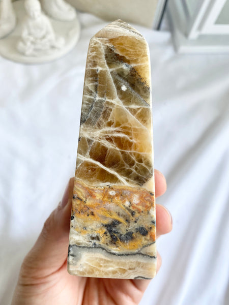 Bumblebee Calcite Obelisk #1