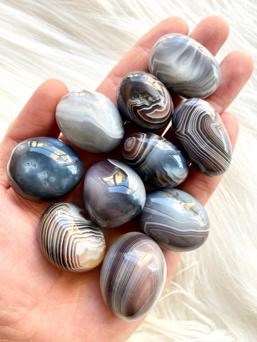 Grey Botswana Agate Tumbled