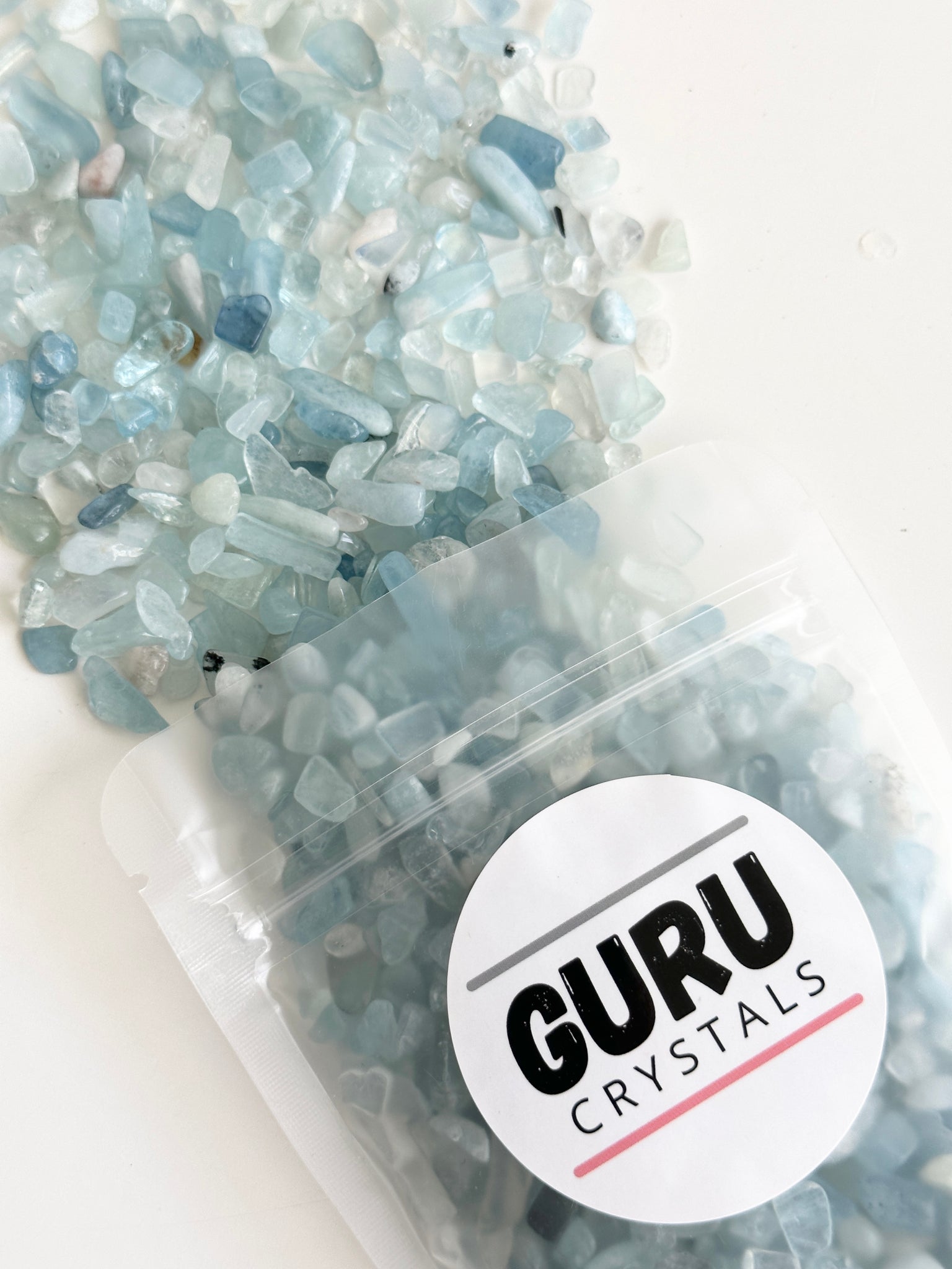 250g Aquamarine Chips Bag