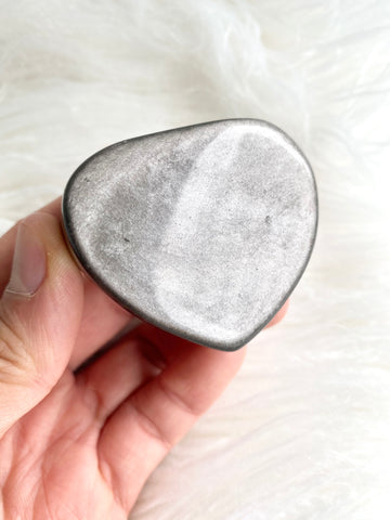 Silver Obsidian Heart #4