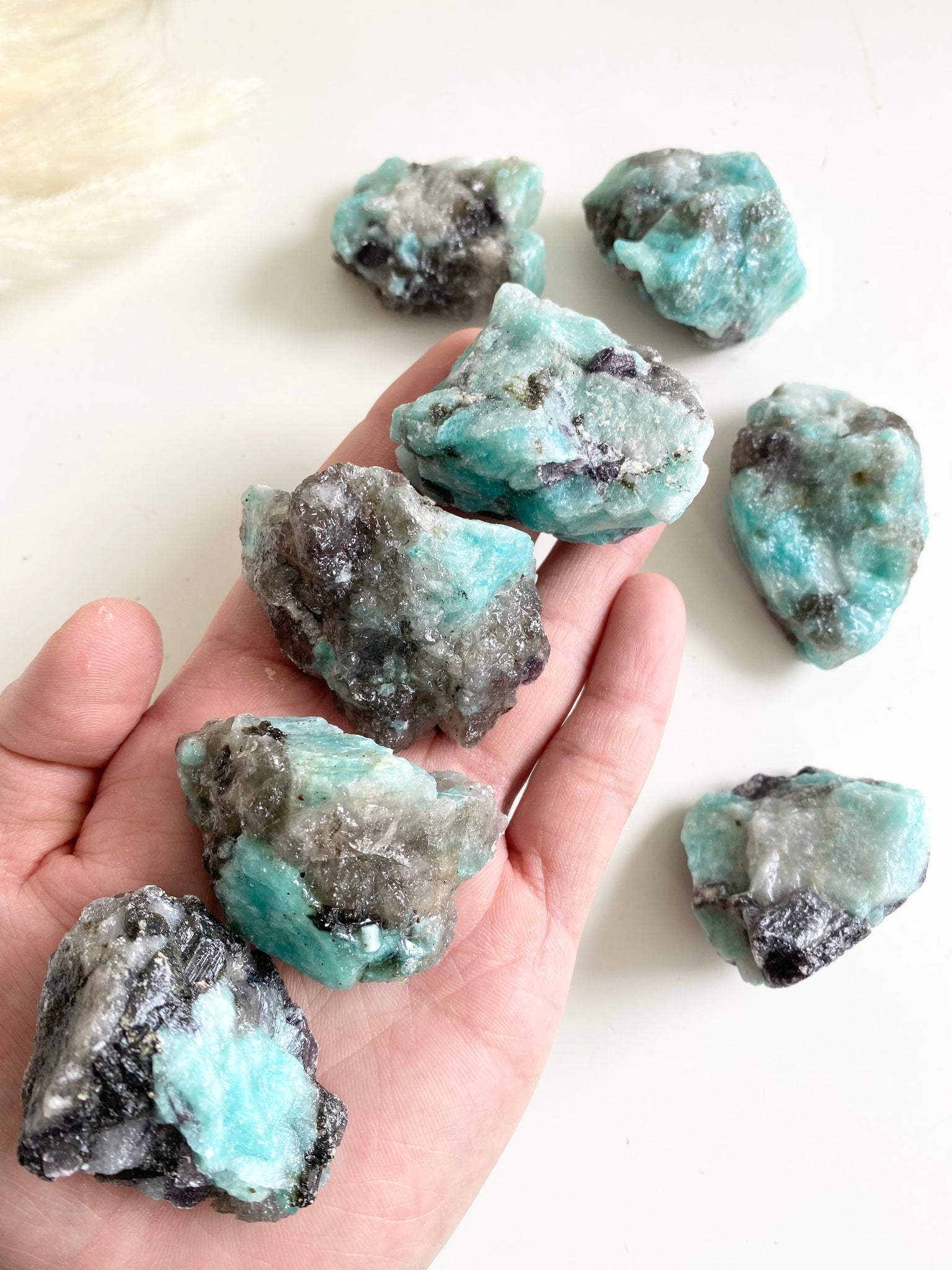 Raw Smoky Amazonite Mica Regular