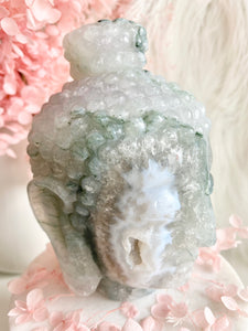 Moss Agate Buddha Head #2
