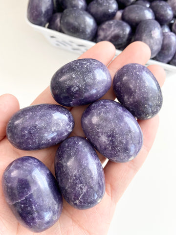 Dark Lepidolite Tumbled