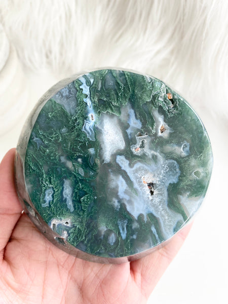 Moss Agate Round Bowl #20