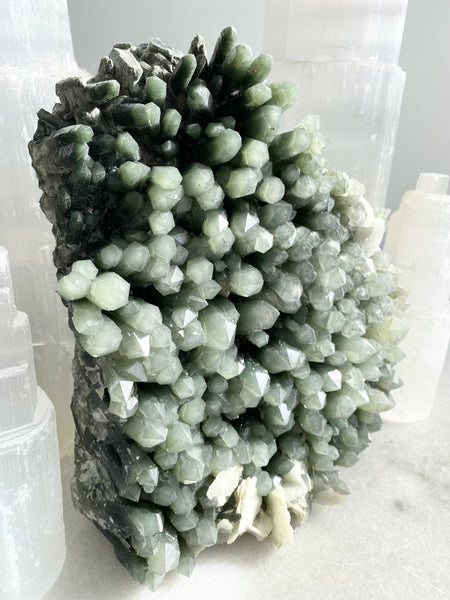 Hedenbergite Quartz Cluster #1