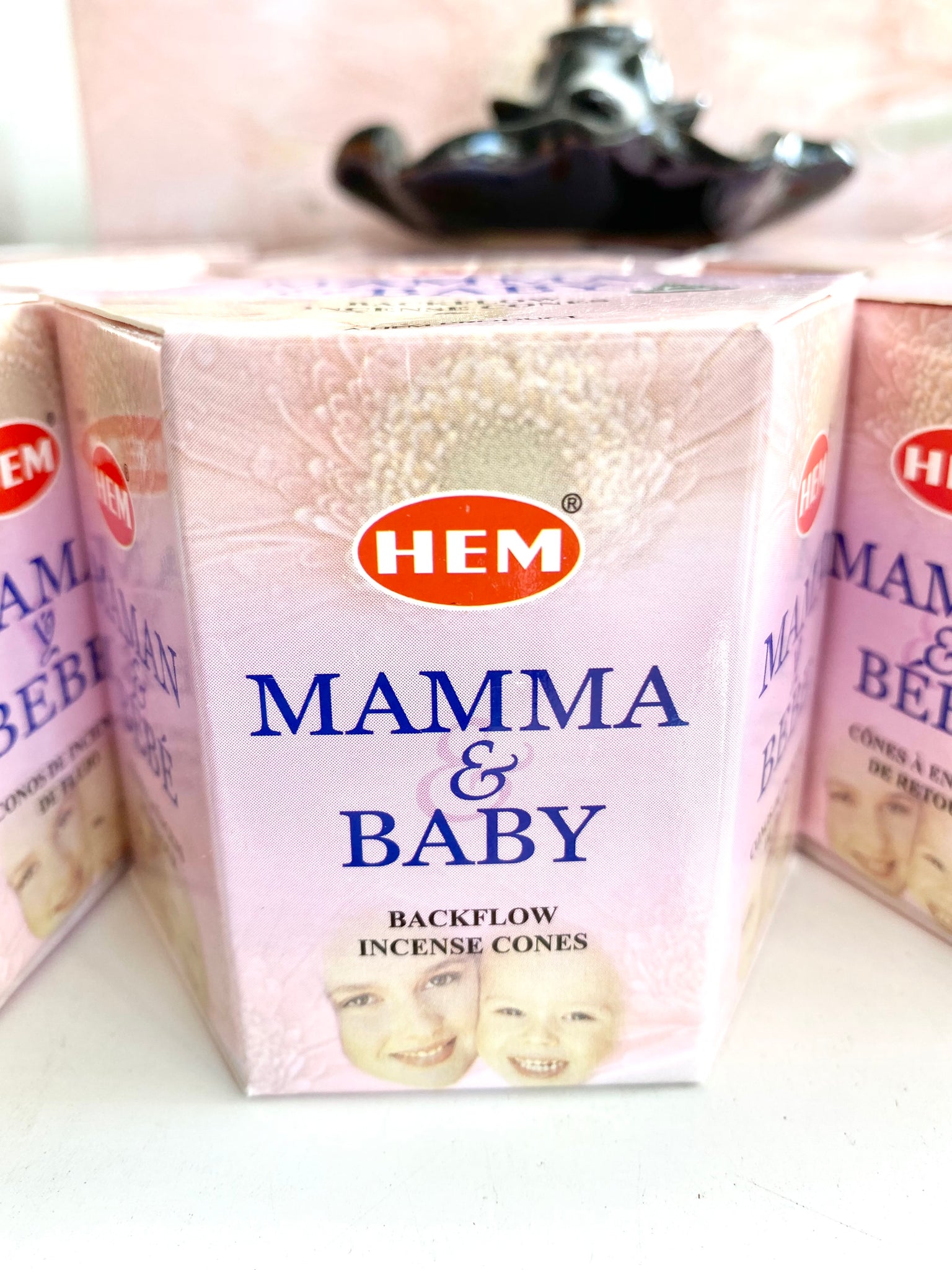 HEM BACKFLOW Mama & Baby Incense Cones