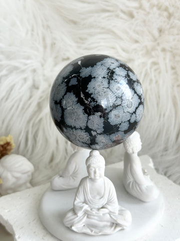Snowflake Obsidian Sphere #1