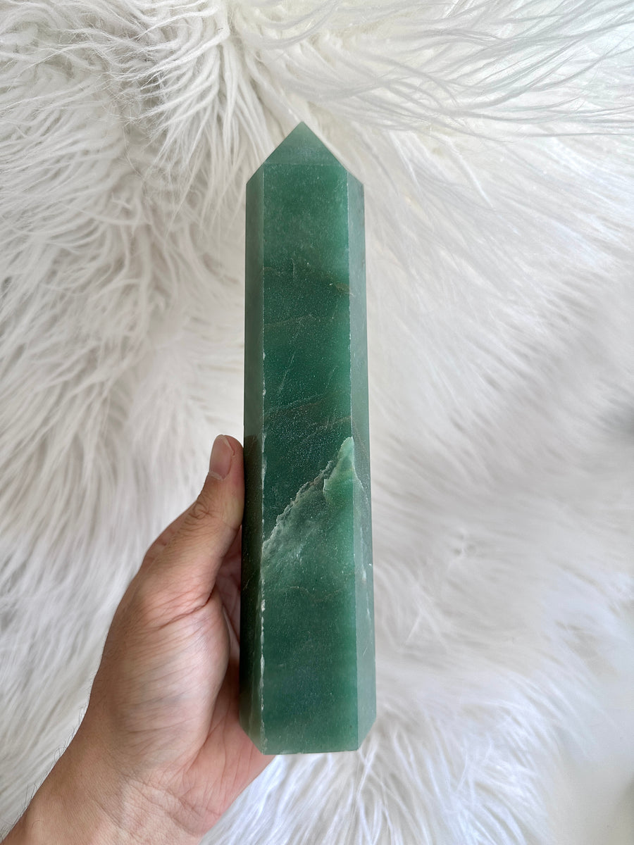 Green Aventurine Tower 5 – GURU CRYSTALS