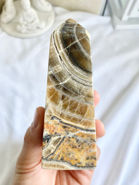 Bumblebee Calcite Obelisk #1