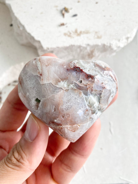 Pink Agate Heart #4