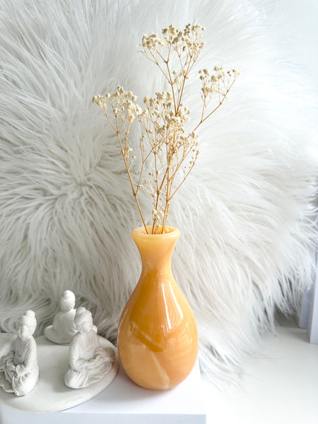 Orange Calcite Vase #8