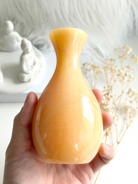 Orange Calcite Vase #8