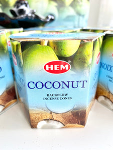 HEM BACKFLOW Coconut Incense Cones