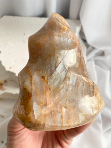 Peach Moonstone Flame #8