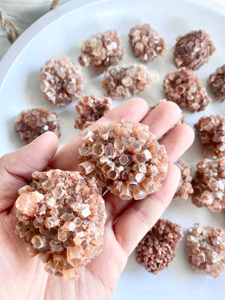 Red Aragonite Cluster