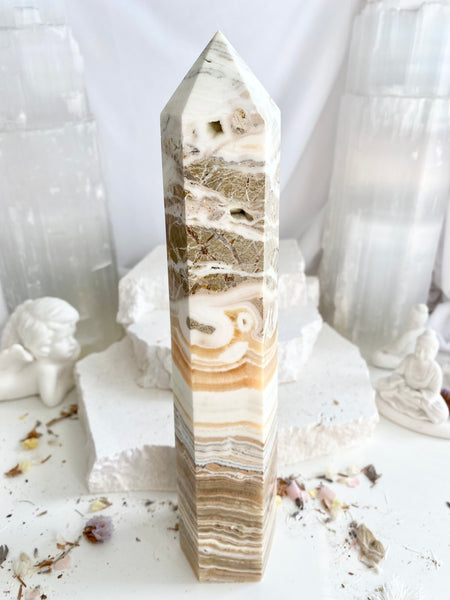 Dendritic Orange Calcite Tower #7