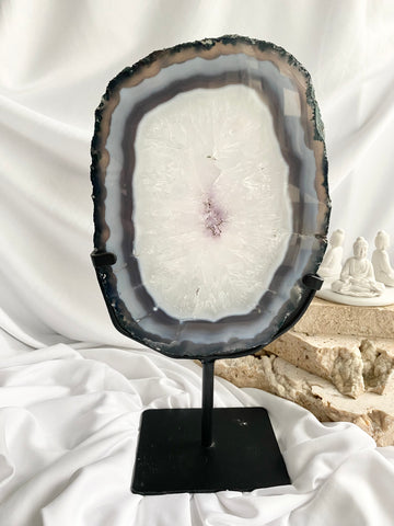 Druzy Amethyst Agate Slab #5