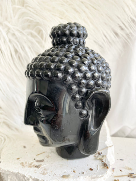 Golden Sheen Obsidian Buddha Head #1
