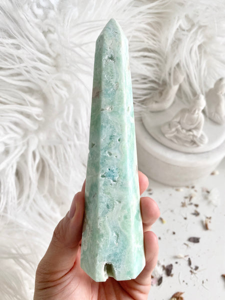 Blue Aragonite Point #3