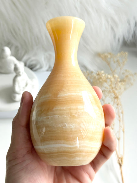 Orange Calcite Vase #4